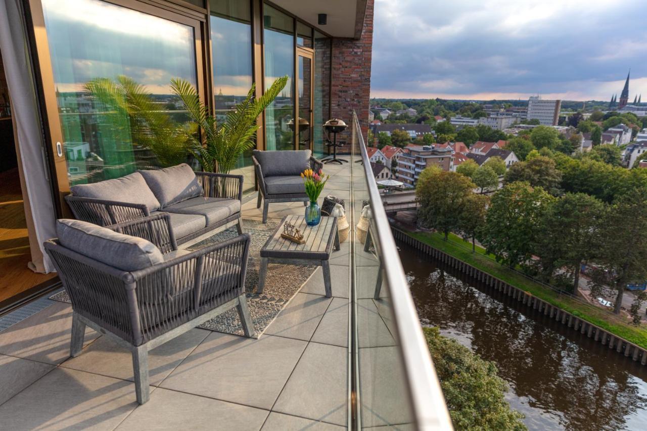 Cabana - Theview - Terrasse - Waterfront - Kostenloser Parkplatz - Wifi Oldenburg Luaran gambar